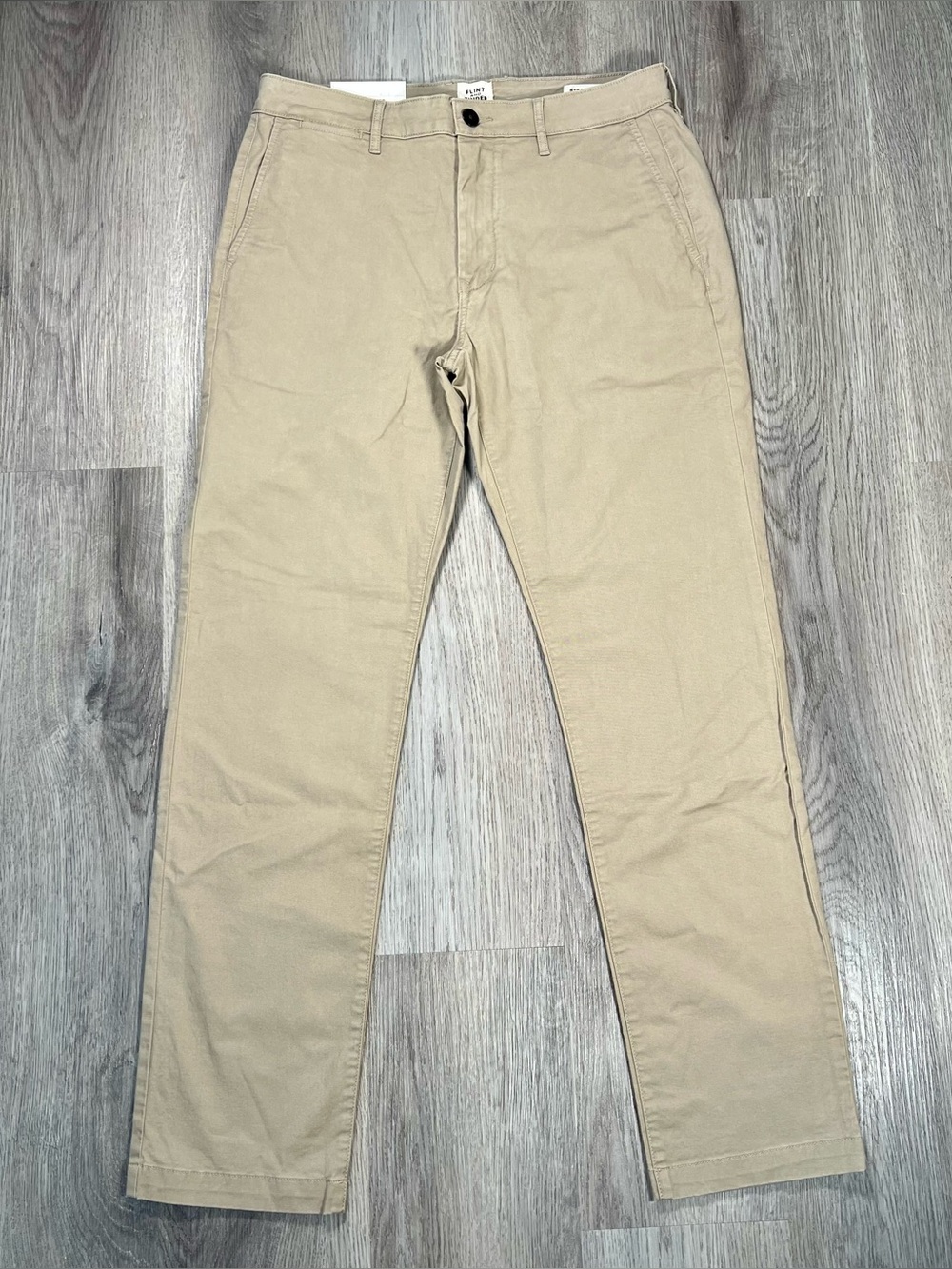 NEW Flint And Tinder Huckberry 365 Straight Fit Stretch Chino Pants 33x32 Khaki